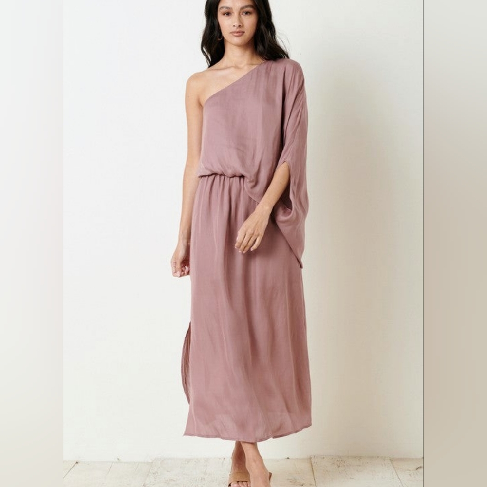 Mittoshop One Shoulder Draped Maxi Dress NWT